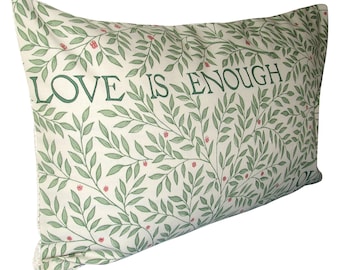 William Morris Love Is Enough Thyme & Parchment Bolster Cushion Cover