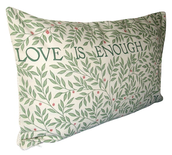 William Morris Love Is Enough Thyme & Parchment Bolster Cushion Cover