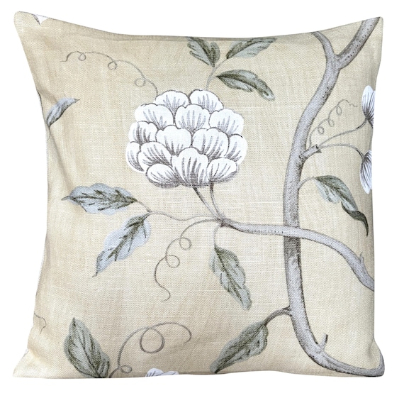Colefax & Fowler Snow Tree Yellow Cushion Cover