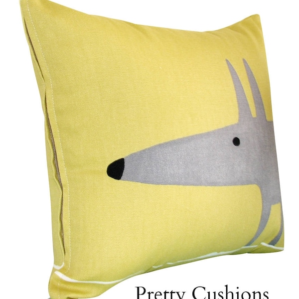 Scion Mr Fox Yellow Cushion Cover 12''