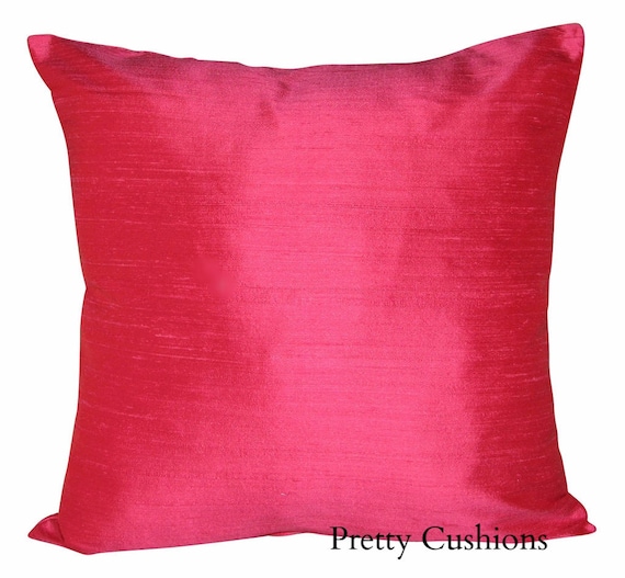 Designers Guild Pure Silk Dupion Plain Fuchsia Pink Cushion Cover