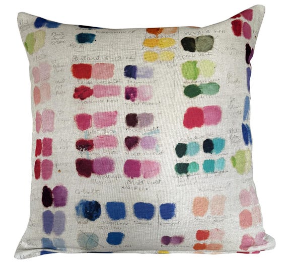 Designers Guild John Derian Mixed Tones Canvas Vibrant Cushion Cover