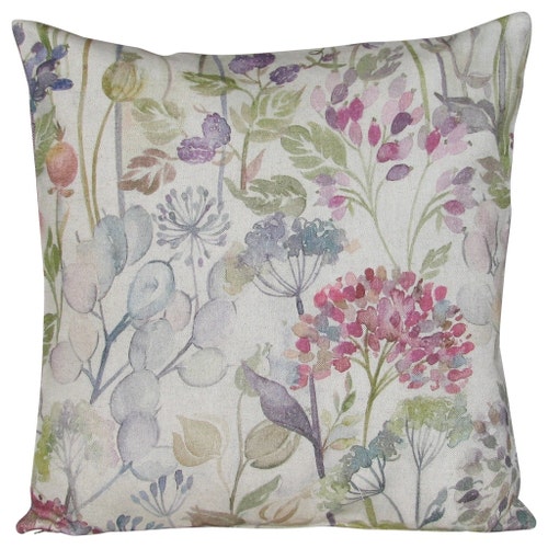 Voyage 'hedgerow' Cushion Cover UK Floral Throw Etsy UK