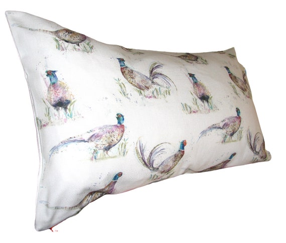 Voyage Dashing Pheasants Filled Bolster Cushion