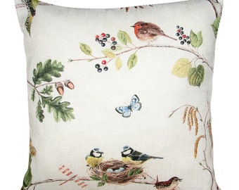 Sanderson Woodland Chorus Linen Cushion Cover