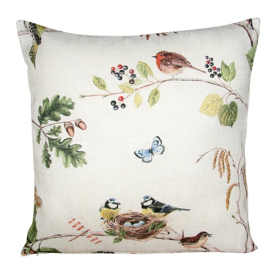 Sanderson Woodland Chorus Linen Cushion Cover