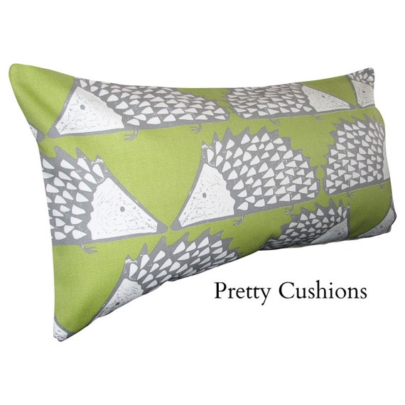 Scion Spike Hedgehog Kiwi Green Bolster Cushion Cover