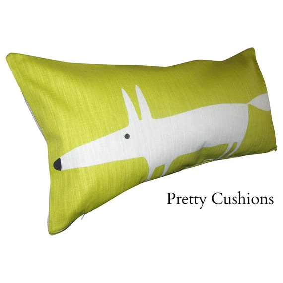 Scion Mr Fox Kiwi Green Lohko Bolster Cushion Cover