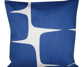 Scion Lohko Indigo & Jasmine Abstract Cushion Cover