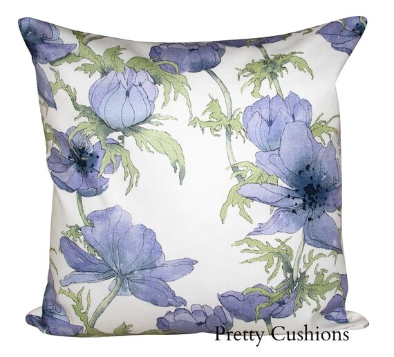 Swaffer Anemone Lilac Floral Cushion Cover