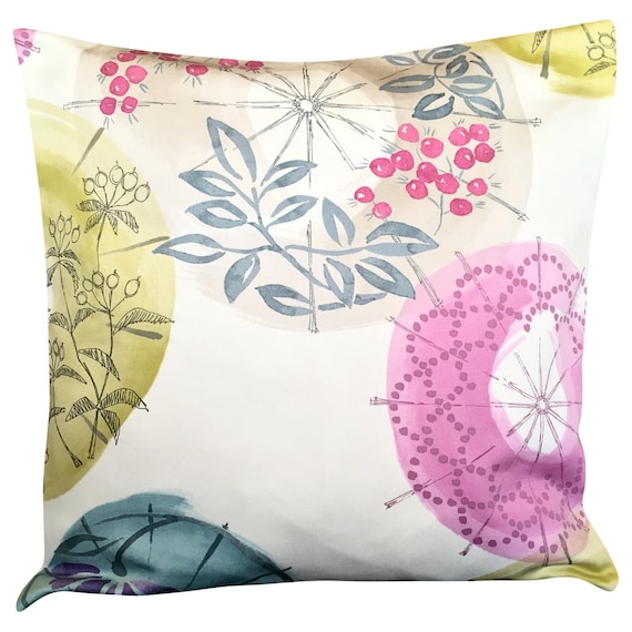 Villa Nova Kabuki Buddleia Pink & Blue Cushion Cover