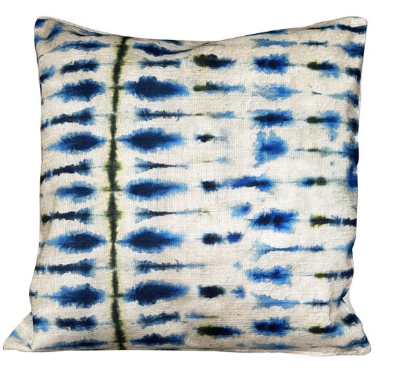 Designers Guild Suzuri Indigo Blue Linen Cushion Cover
