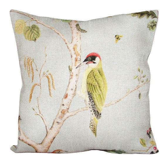 Sanderson Woodland Chorus Blue Cushion Cover