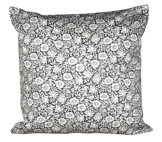 William Morris Mallow Black Vintage Cushion Cover