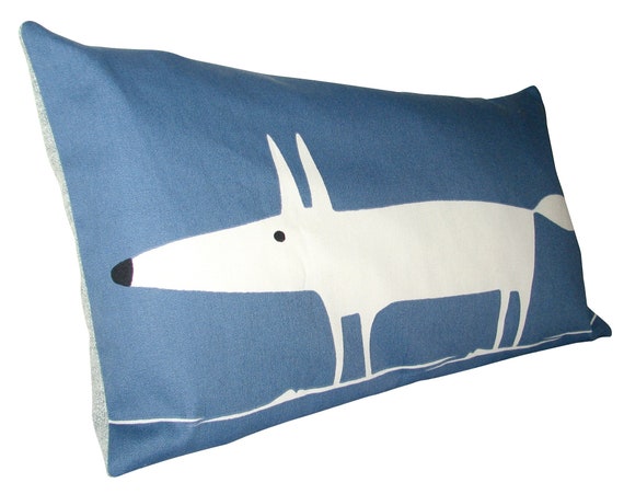 Scion Mr Fox Navy Lohko Bolster Cushion Cover