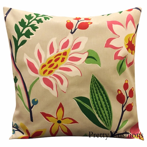 Sanderson Myrtle Vibrant Abstract Floral Cushion Cover