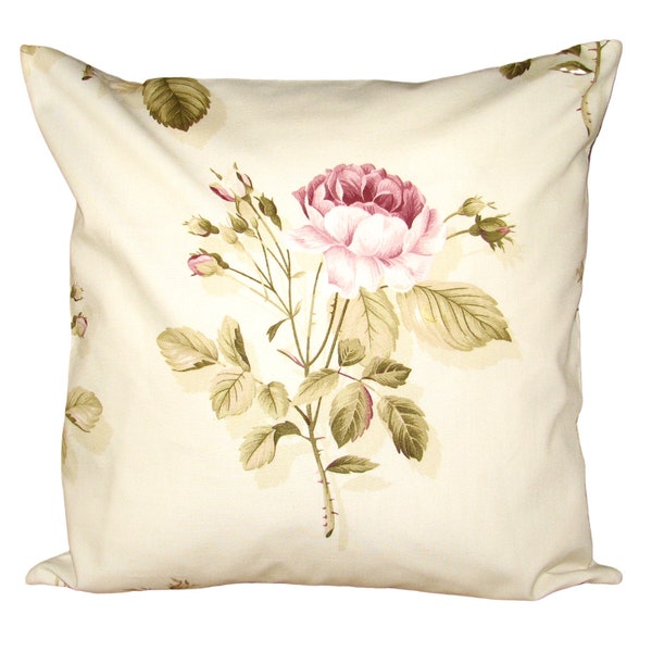 Sanderson English Rose Floral Vintage Cushion Cover