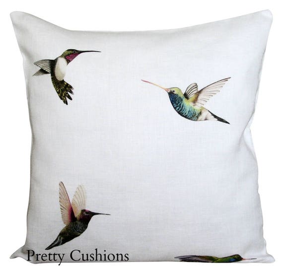 Harlequin Amazilia Hummingbird Papaya Cushion Cover