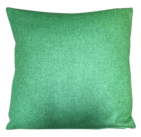 Ralph Lauren Ivyside Herringbone Moss Emerald Green Fleece Wool Cushion Cover