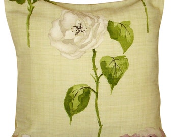 Sanderson Hana Green Floral Cushion Cover