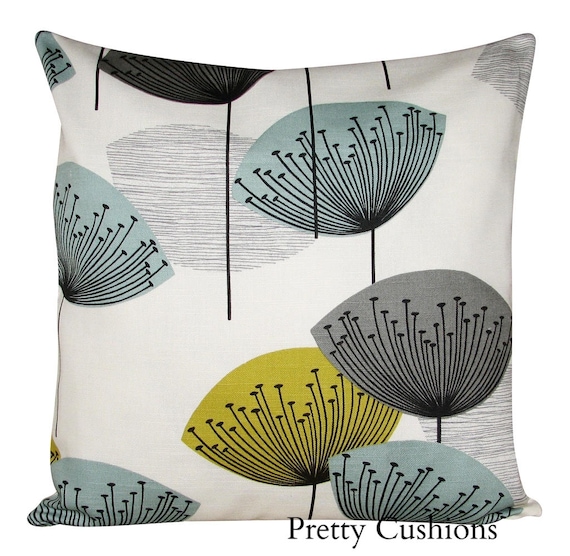 Sanderson Dandelion Clocks Chaffinch Blue Cushion Cover
