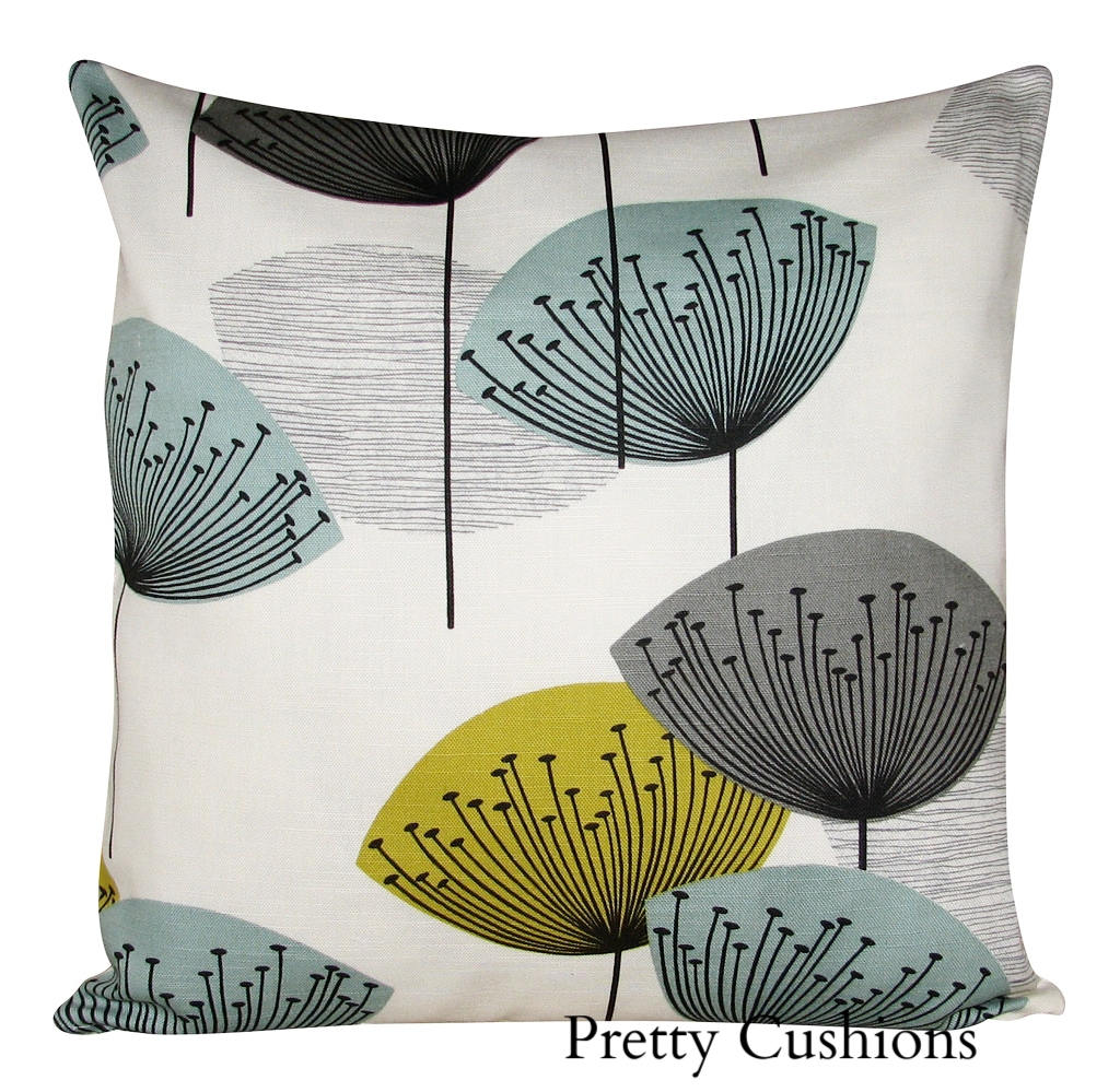 Sanderson Dandelion Clocks Chaffinch Blue Cushion Cover