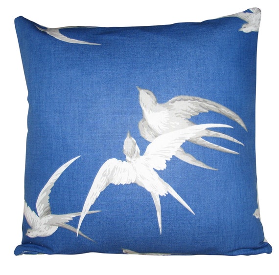 Sanderson Swallows Blue Cushion Cover