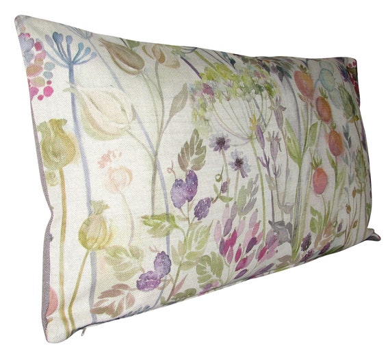 Voyage Hedgerow Linen Bolster Cushion Cover