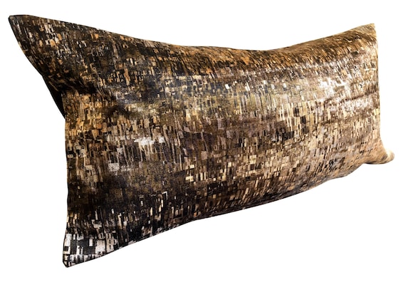 Carlucci Broken Pieces Bronze Velvet Bolster Cushion Cover