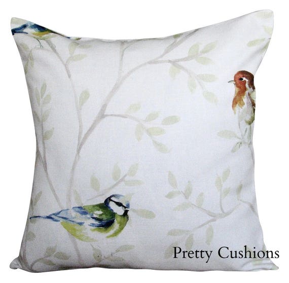 Voyage Garden Birds Country Cream Cushion Cover