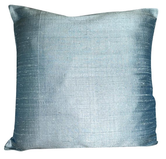 Designers Guild Pure Silk Dupion Sky Blue Cushion Cover