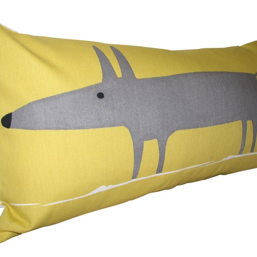 Scion Mr Fox Yellow Bolster Cushion Cover Etsy