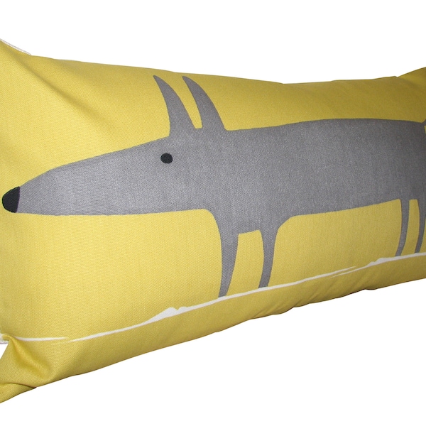 Scion Mr Fox Yellow Bolster Cushion Cover