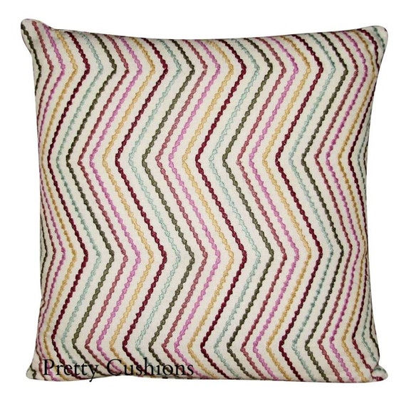 Swaffer Bennett Austen Embroidered Weave Vibrant Cushion Cover