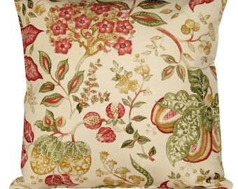 Sanderson Madagascar Pemberley Red & Gold Cushion Cover