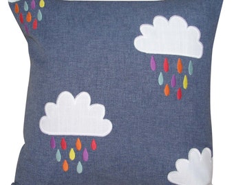 Scion April Showers Rainbow Blue Cushion Cover