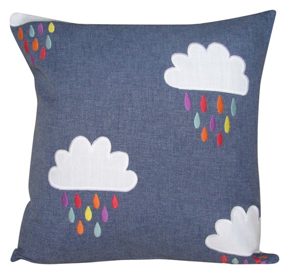 Scion April Showers Rainbow Blue Cushion Cover