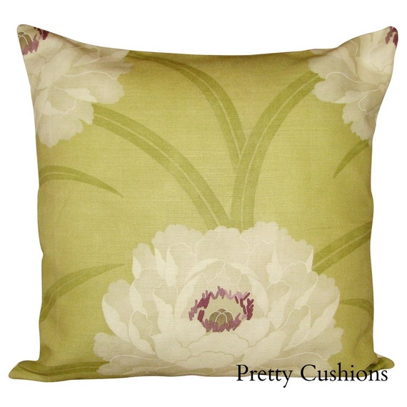 Sanderson Leora Green Floral Cushion Cover