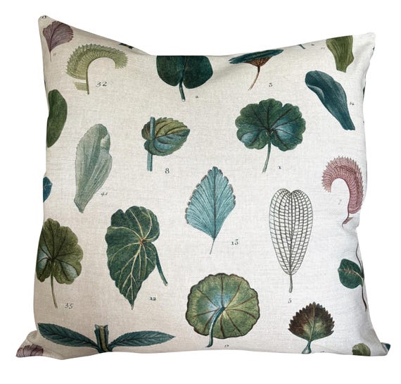 Designers Guild John Derian A Leaf Study Large Cushion Cover