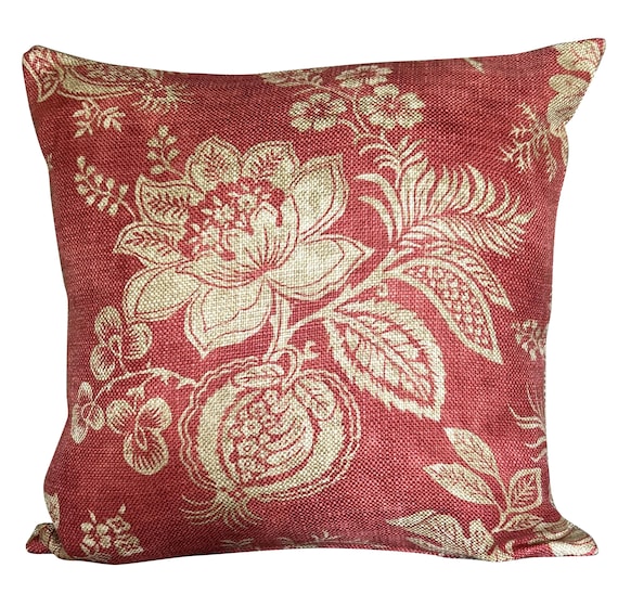 Sanderson Lyon Russet Red & Beige Cushion Cover