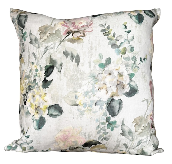 Designers Guild Adachi Celadon Linen Large Cushion Cover