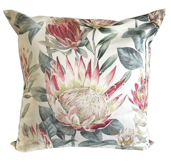 Sanderson King Protea Rhodera Orchid & Grey Cushion Cover