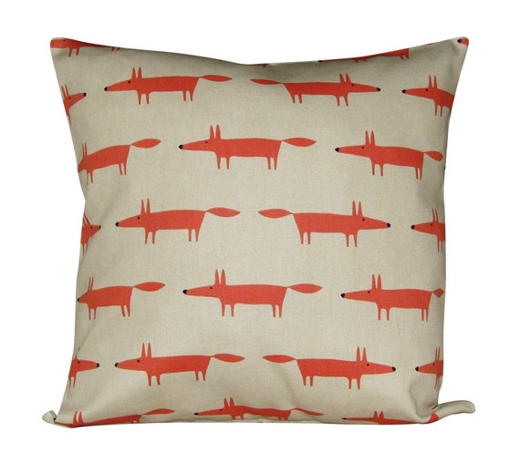 Scion Little Fox Cream & Ginger Cushion Cover