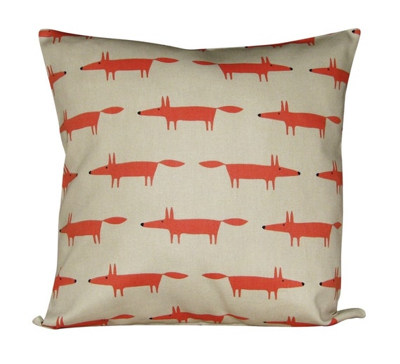 Scion Little Fox Cream & Ginger Cushion Cover