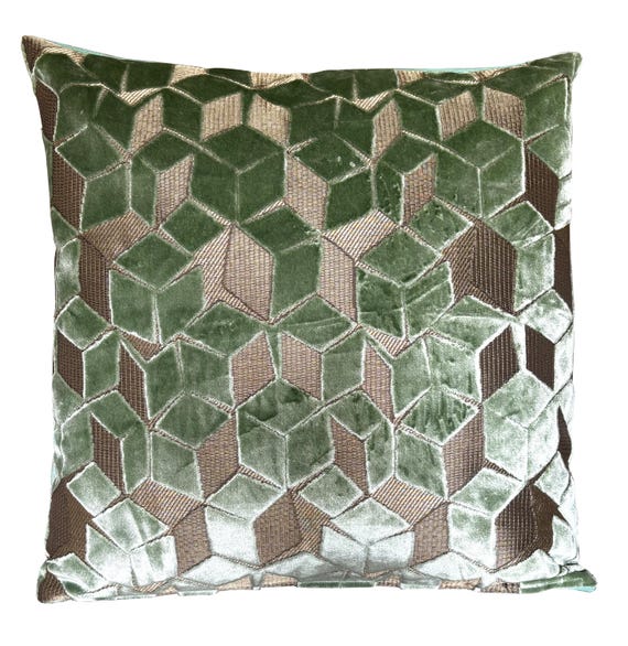 Designers Guild Fitzrovia Vintage Jade Velvet Cushion Cover