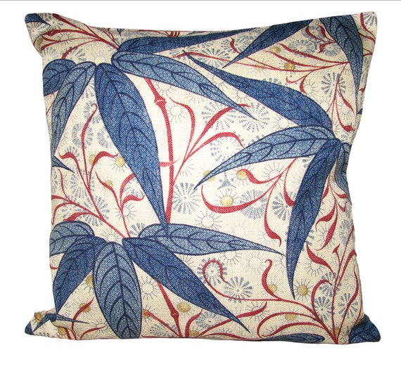 William Morris Bamboo Indigo & Woad Cushion Cover