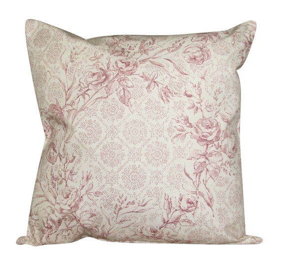 Sanderson Toile De Jouy Rose Traditional Cushion Cover