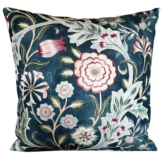 William Morris Wilhelmina Teal Melsetter Cushion Cover