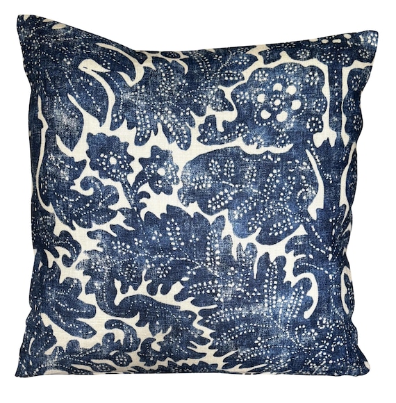 Ralph Lauren Barberry Damask Ink Linen Cushion Cover