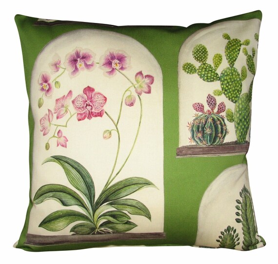 Sanderson Terrariums Botanical Green Cushion Cover